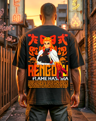 Rangoku Kyojuro - Demon Slayer Unisex Oversized T-Shirt