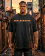 Rangoku Kyojuro - Demon Slayer Unisex Oversized T-Shirt