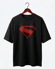 Superman - Red & Black Logo Oversized T-Shirt