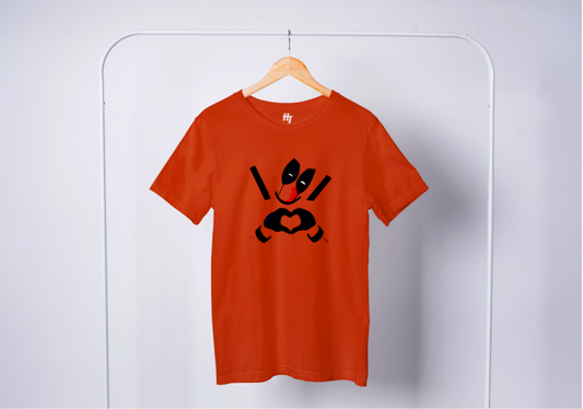 Deadpool Heart Graphic T-Shirt